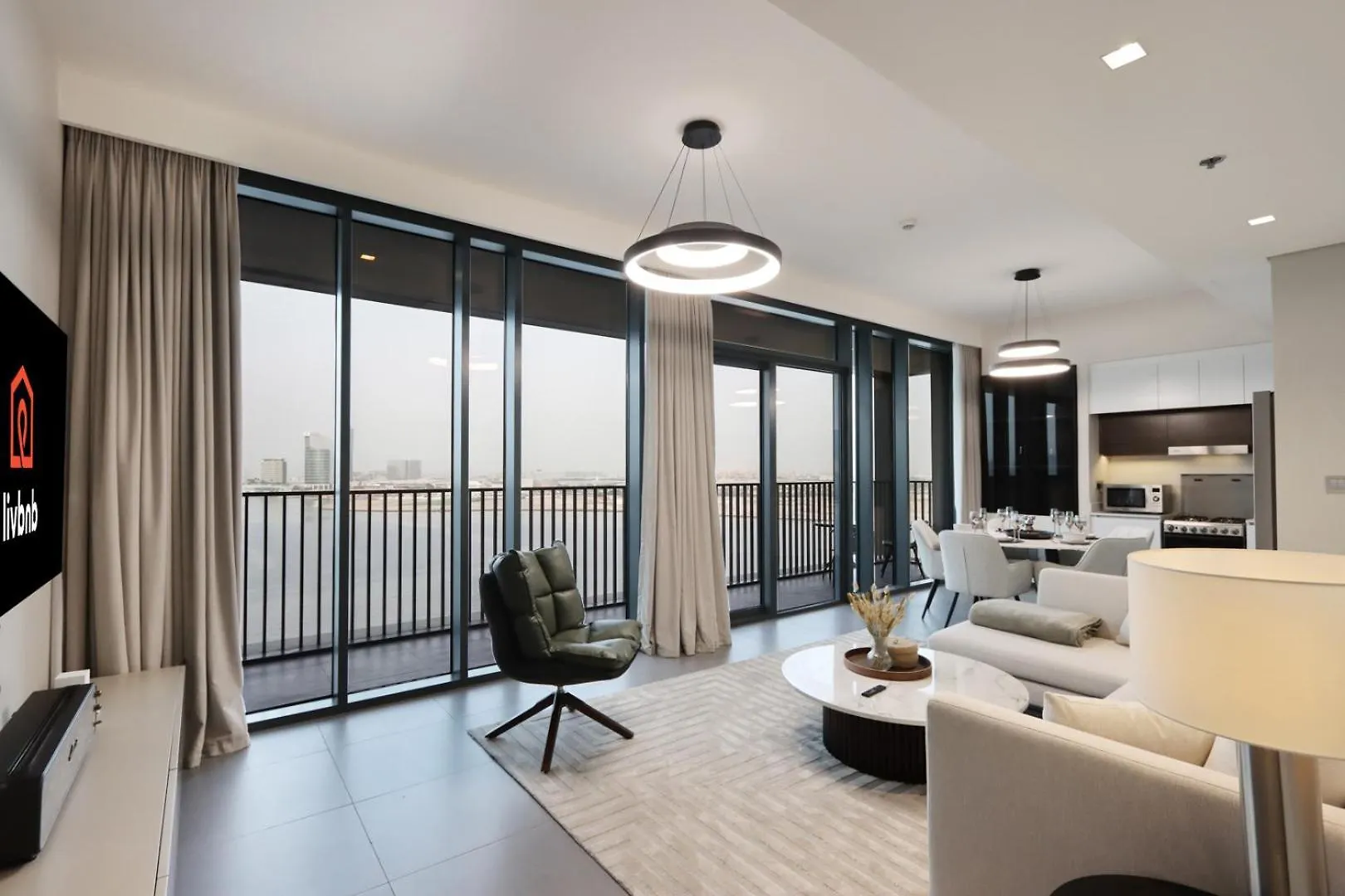 דירה Livbnb- Embrace Serenity In 2B,Dubai Creek Harbour איחוד האמירויות הערביות