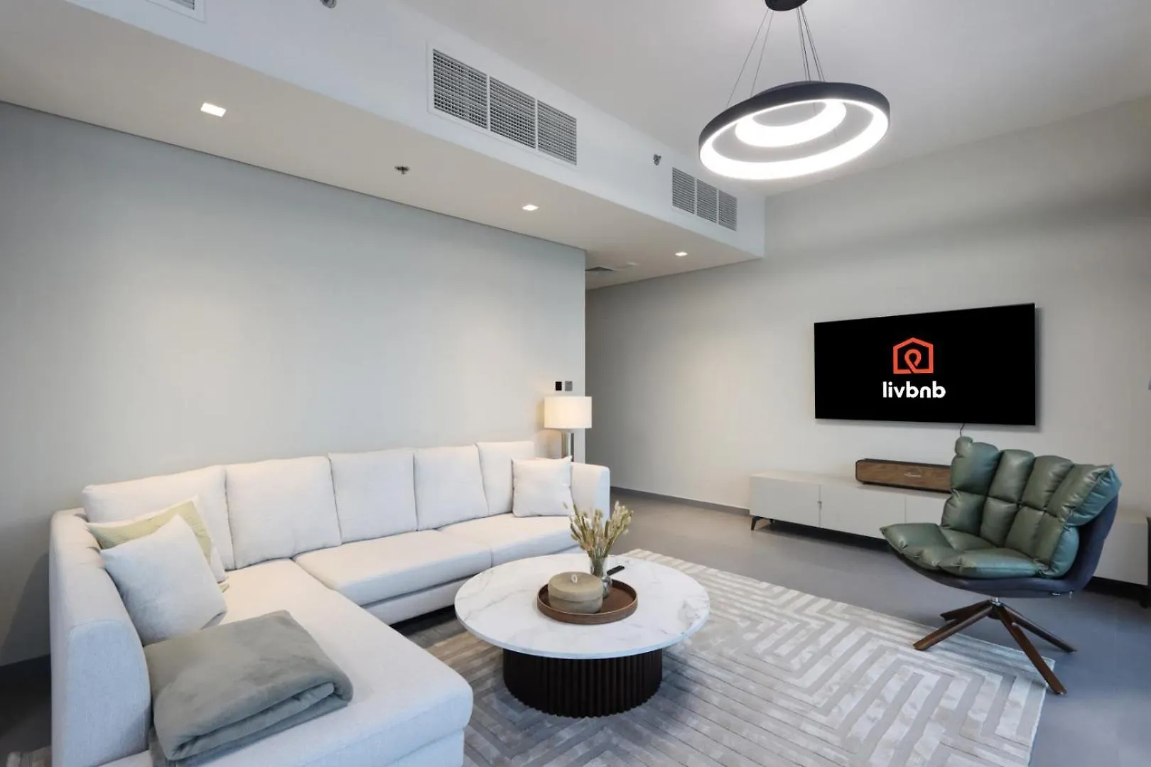 דירה Livbnb- Embrace Serenity In 2B,Dubai Creek Harbour