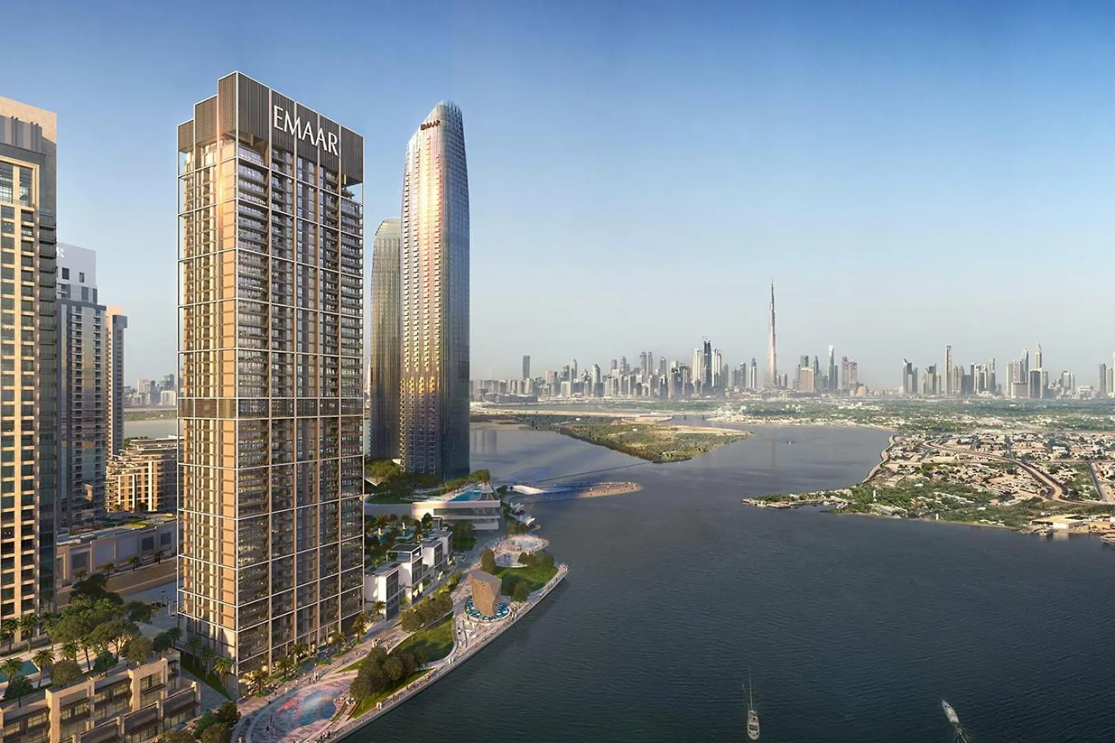 דירה Livbnb- Embrace Serenity In 2B,Dubai Creek Harbour